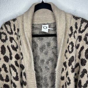 Anthropologie Akemi + Kin Louise Leopard Print Open-Front Cardigan OS